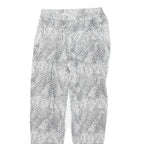 MICHAEL KORS Womens Viscose White & Black Regular Drawstring Trousers W24 L26