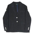LAUREN RALPH LAUREN Womens Black Button Jacket UK 8 Polyester Blend Classic