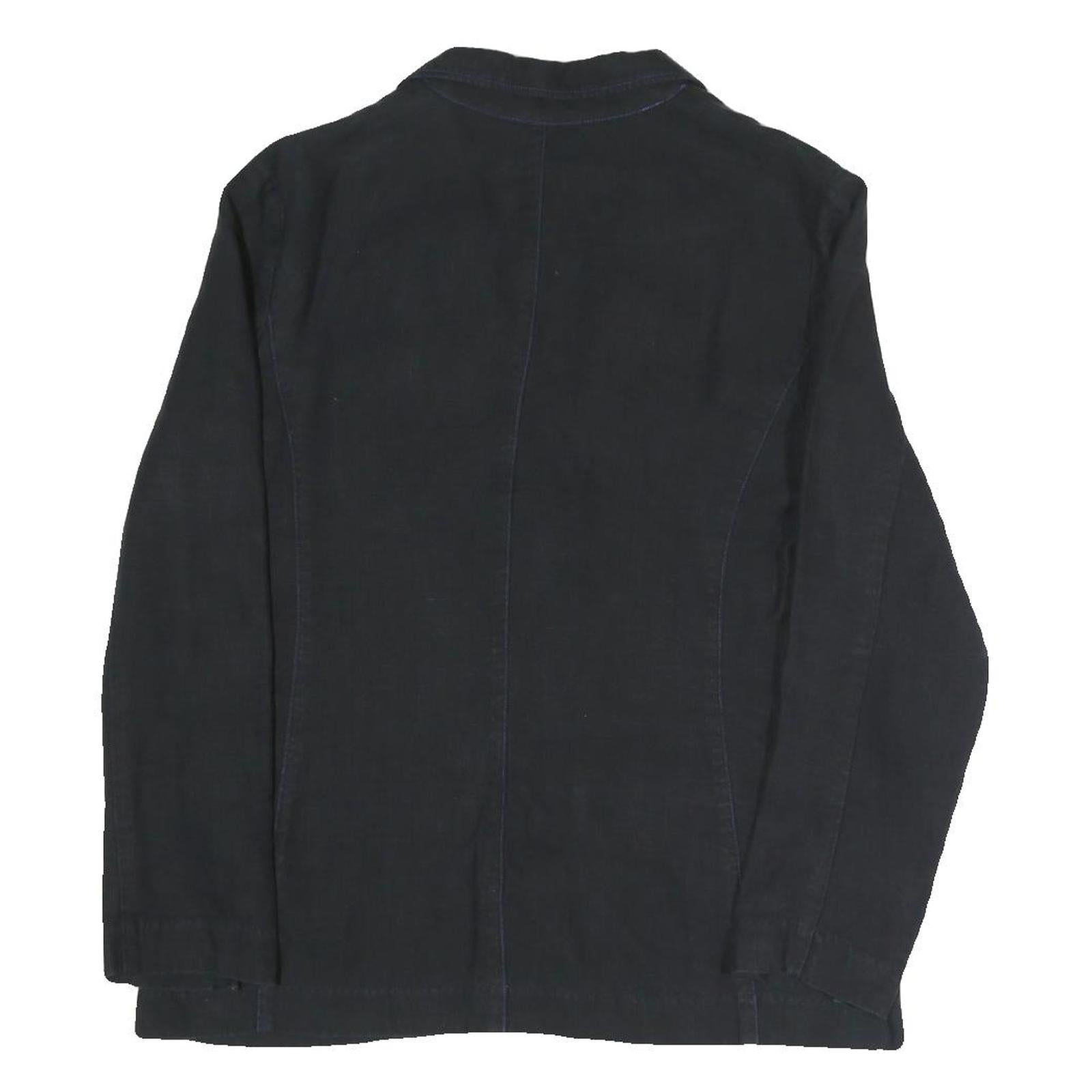 LAUREN RALPH LAUREN Womens Black Button Jacket UK 8 Polyester Blend Classic