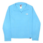 THE NORTH FACE Womens Blue Plain Pullover Crew Neck Regular Fit L Polyester