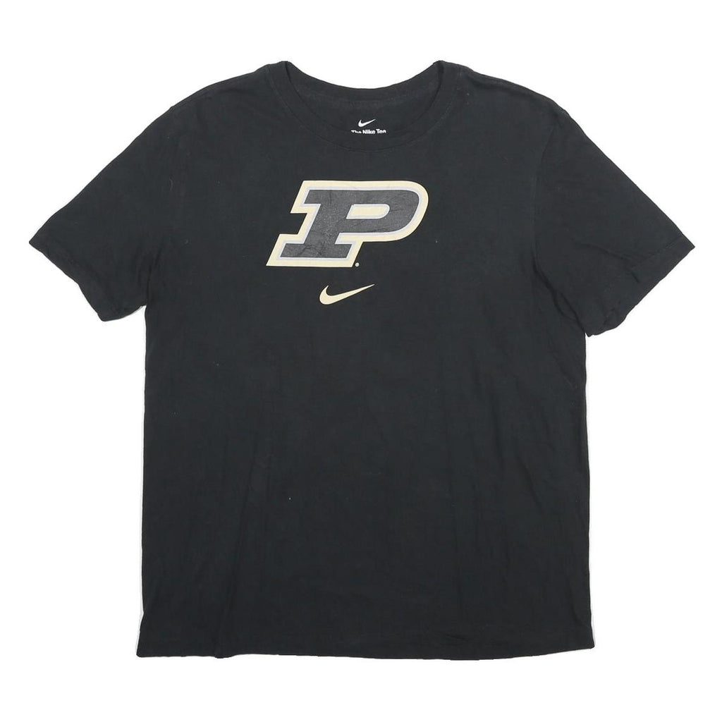 NIKE Mens Black P Graphic T-Shirt M Short Sleeve Crew Neck Cotton Casual