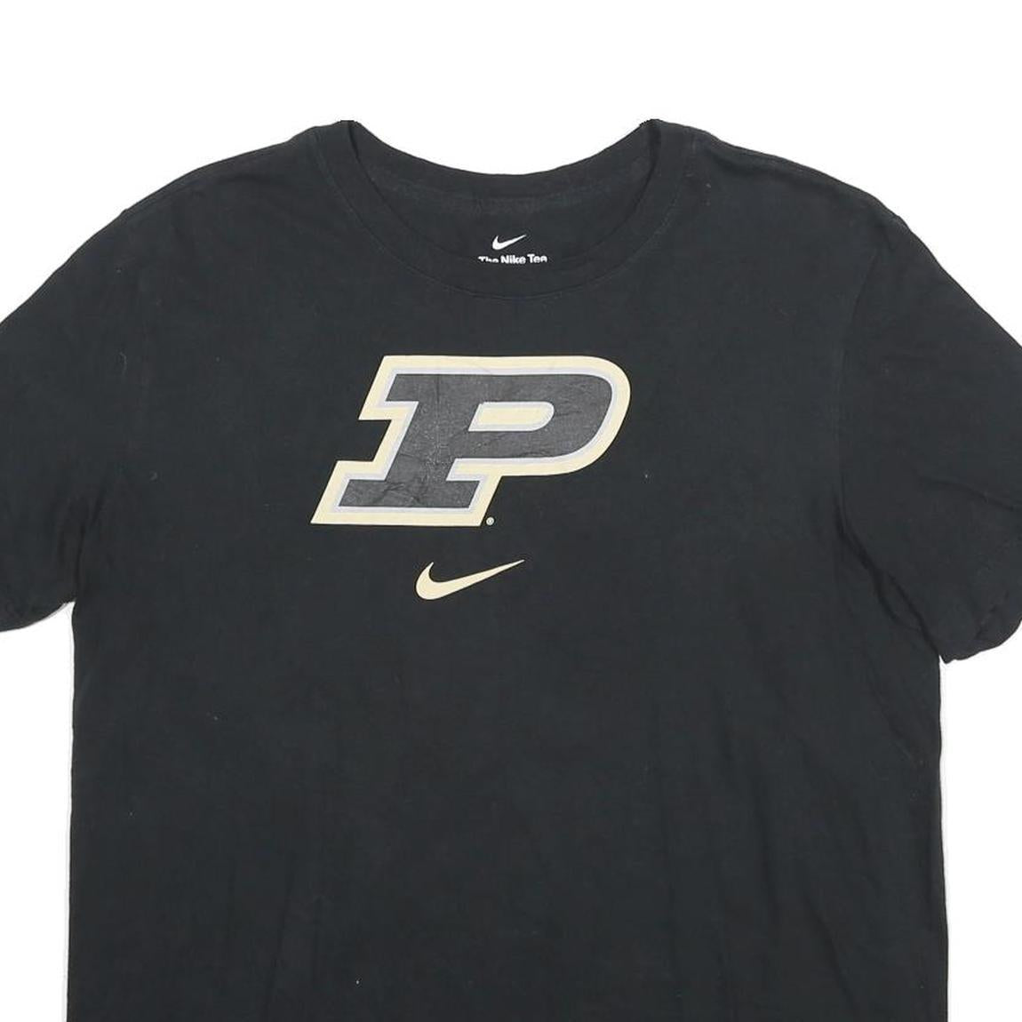 NIKE Mens Black P Graphic T-Shirt M Short Sleeve Crew Neck Cotton Casual