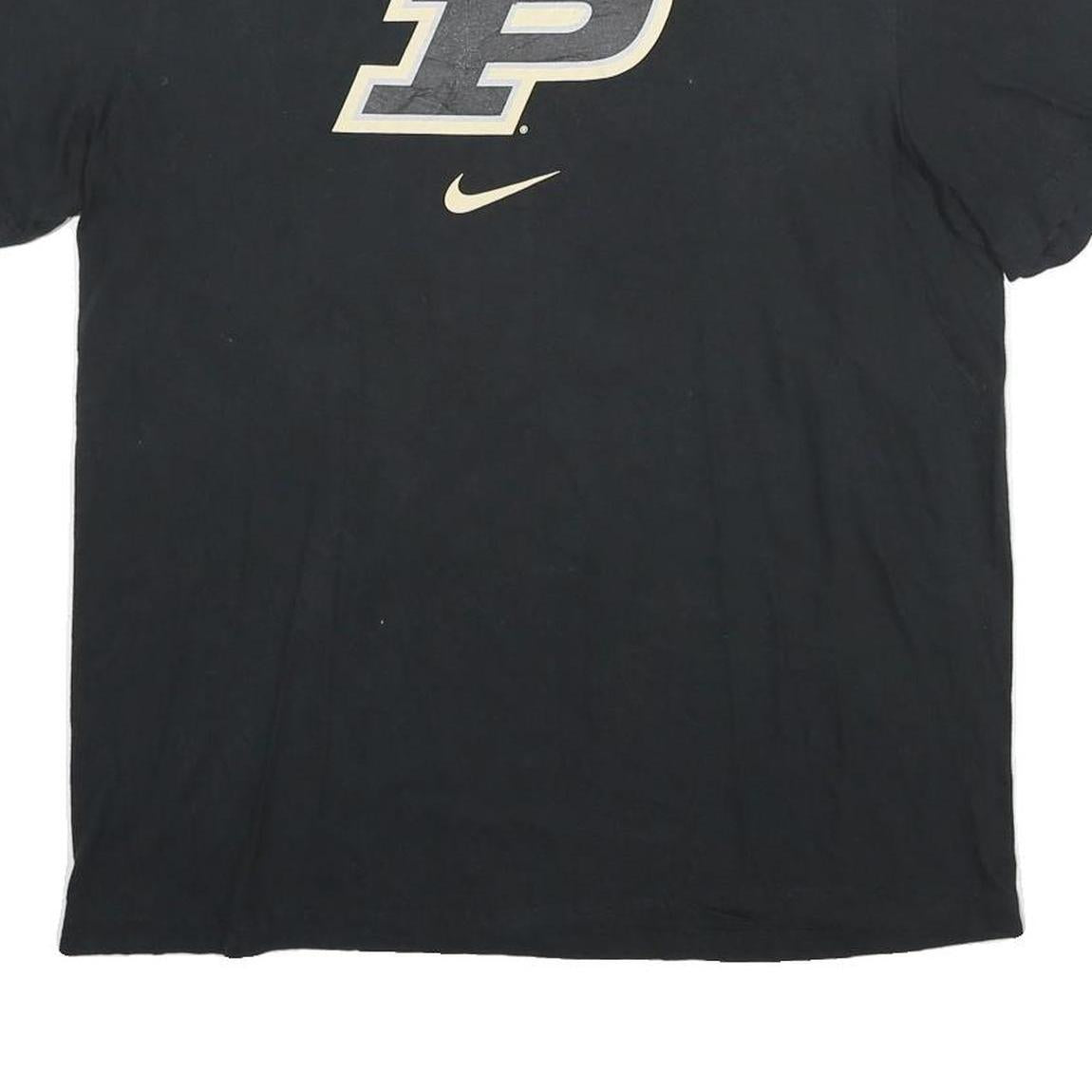 NIKE Mens Black P Graphic T-Shirt M Short Sleeve Crew Neck Cotton Casual