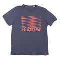 ADIDAS Mens Blue FC Bayern Graphic T-Shirt M Short Sleeve Crew Neck