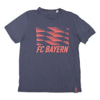 ADIDAS Mens Blue FC Bayern Graphic T-Shirt M Short Sleeve Crew Neck