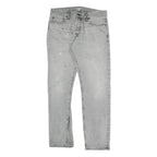 CARHARTT WIP Mens Jeans Grey Regular Straight Denim Medium W34 L30 Workwear Zip