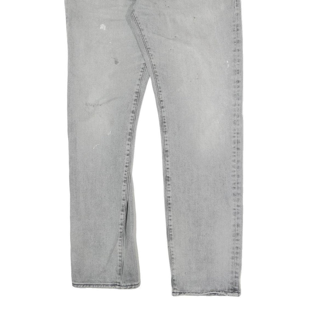 CARHARTT WIP Mens Jeans Grey Regular Straight Denim Medium W34 L30 Workwear Zip