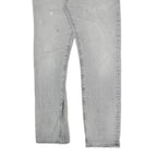 CARHARTT WIP Mens Jeans Grey Regular Straight Denim Medium W34 L30 Workwear Zip