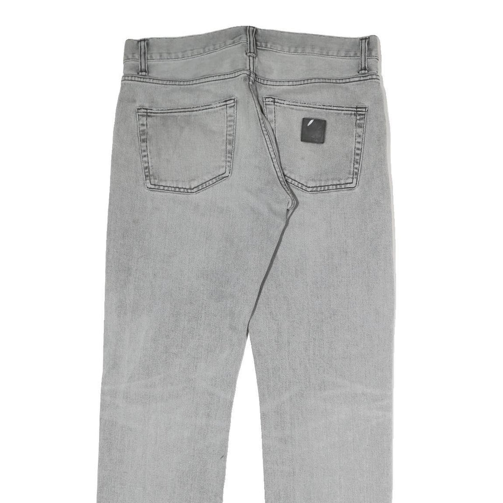 CARHARTT WIP Mens Jeans Grey Regular Straight Denim Medium W34 L30 Workwear Zip