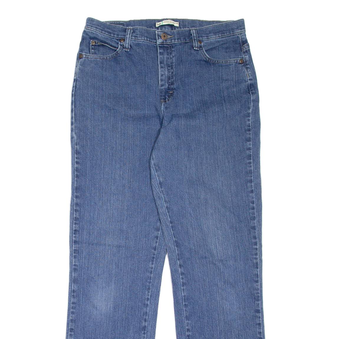 LEE Womens Jeans Blue Relaxed Straight W32 L32