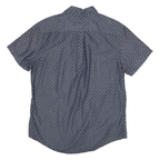 TOMMY HILFIGER Mens Blue Shirt S Cotton Blend Printed Casual Short Sleeve