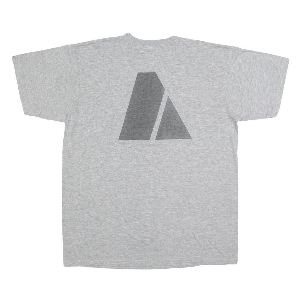 Mens Grey Cotton Blend Plain XL Short Sleeve Crew Neck Army Print T-Shirt