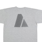 Mens Grey Cotton Blend Plain XL Short Sleeve Crew Neck Army Print T-Shirt