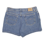 TOMMY HILFIGER Womens Denim Blue Cotton Shorts UK 12 W32 Classic Fit Casual