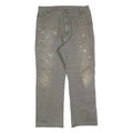 DICKIES Mens Cotton Blend Beige Regular Fit Straight Leg Trousers W35 L29