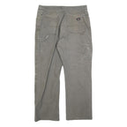 DICKIES Mens Cotton Blend Beige Regular Fit Straight Leg Trousers W35 L29