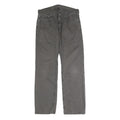 LEVI'S Mens Cotton Blend Grey Regular Straight Trousers W31 L30 Casual Zip Waist