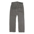 LEVI'S Mens Cotton Blend Grey Regular Straight Trousers W31 L30 Casual Zip Waist
