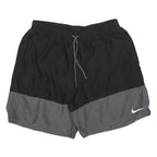 NIKE Mens Black & Grey Sports Shorts 2XL W36 Polyester Drawstring Casual