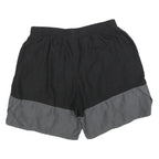 NIKE Mens Black & Grey Sports Shorts 2XL W36 Polyester Drawstring Casual