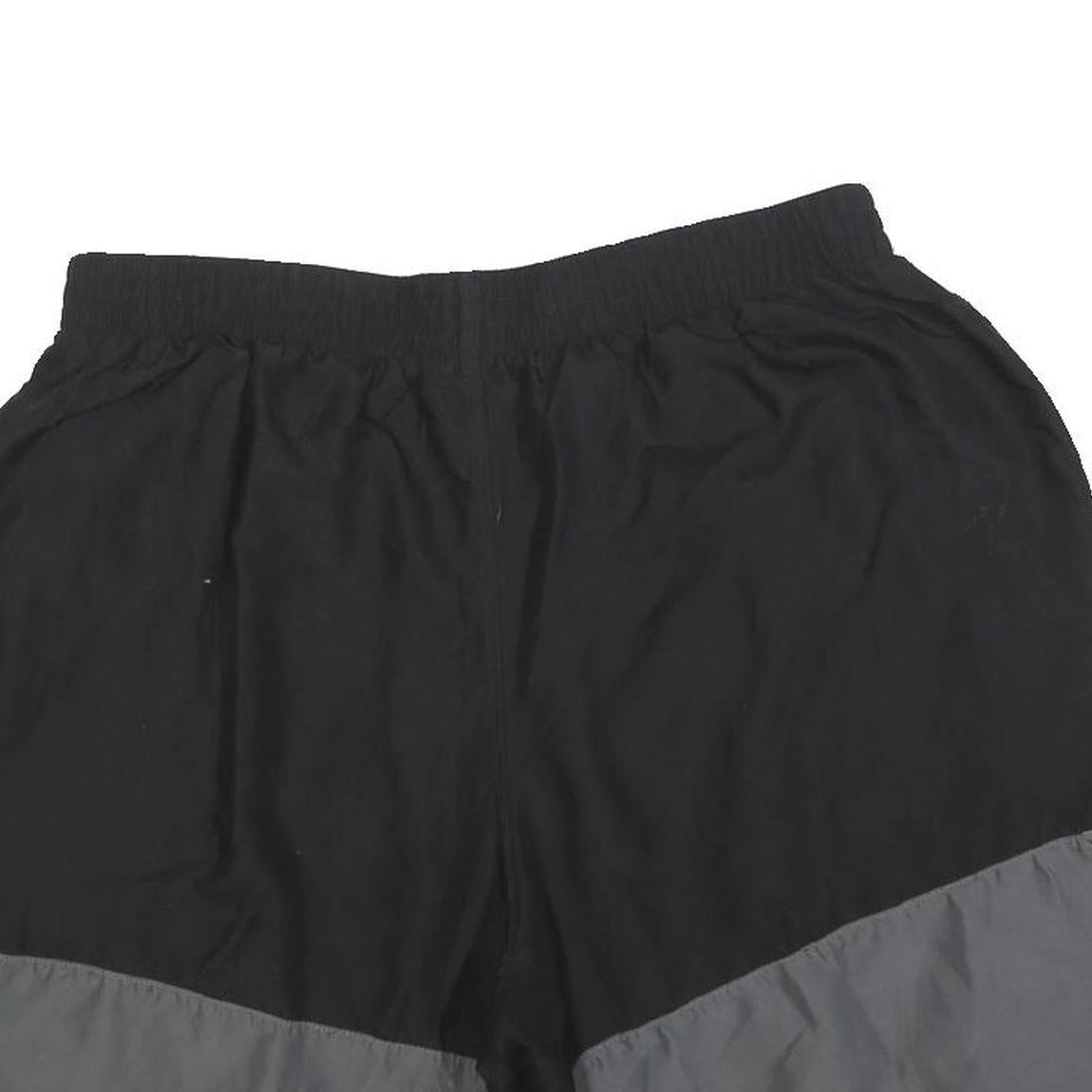 NIKE Mens Black & Grey Sports Shorts 2XL W36 Polyester Drawstring Casual