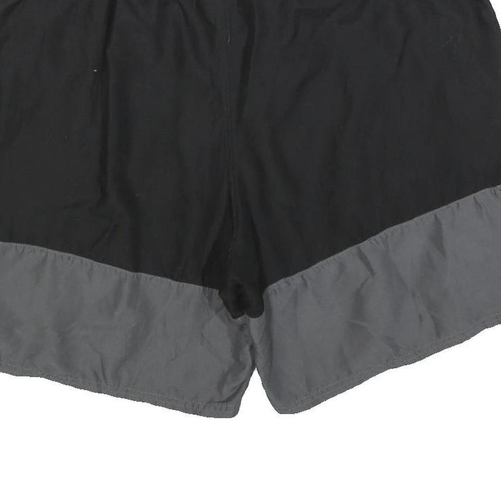 NIKE Mens Black & Grey Sports Shorts 2XL W36 Polyester Drawstring Casual