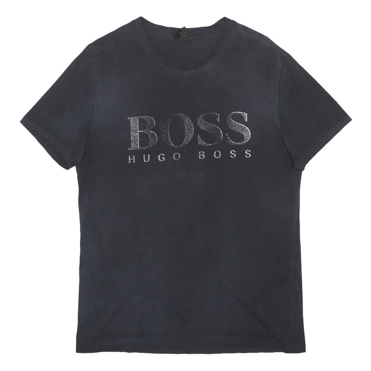 HUGO BOSS Mens Black Cotton Blend Graphic T-Shirt M Short Sleeve Crew Neck Logo