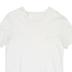 HUGO BOSS Mens White Crew Neck Short Sleeve T-Shirt M Cotton Blend Classic