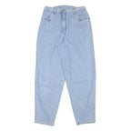Womens Relaxed Light Blue Denim Jeans W28 L29 Cotton Blend Zip Casual Retro