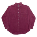BASIC Mens Plain Shirt Red Long Sleeve L