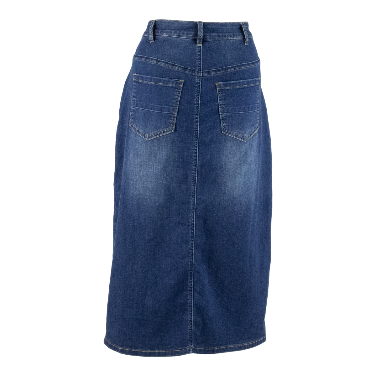 ZIZZI Womens Straight Skirt Blue Midi Denim S