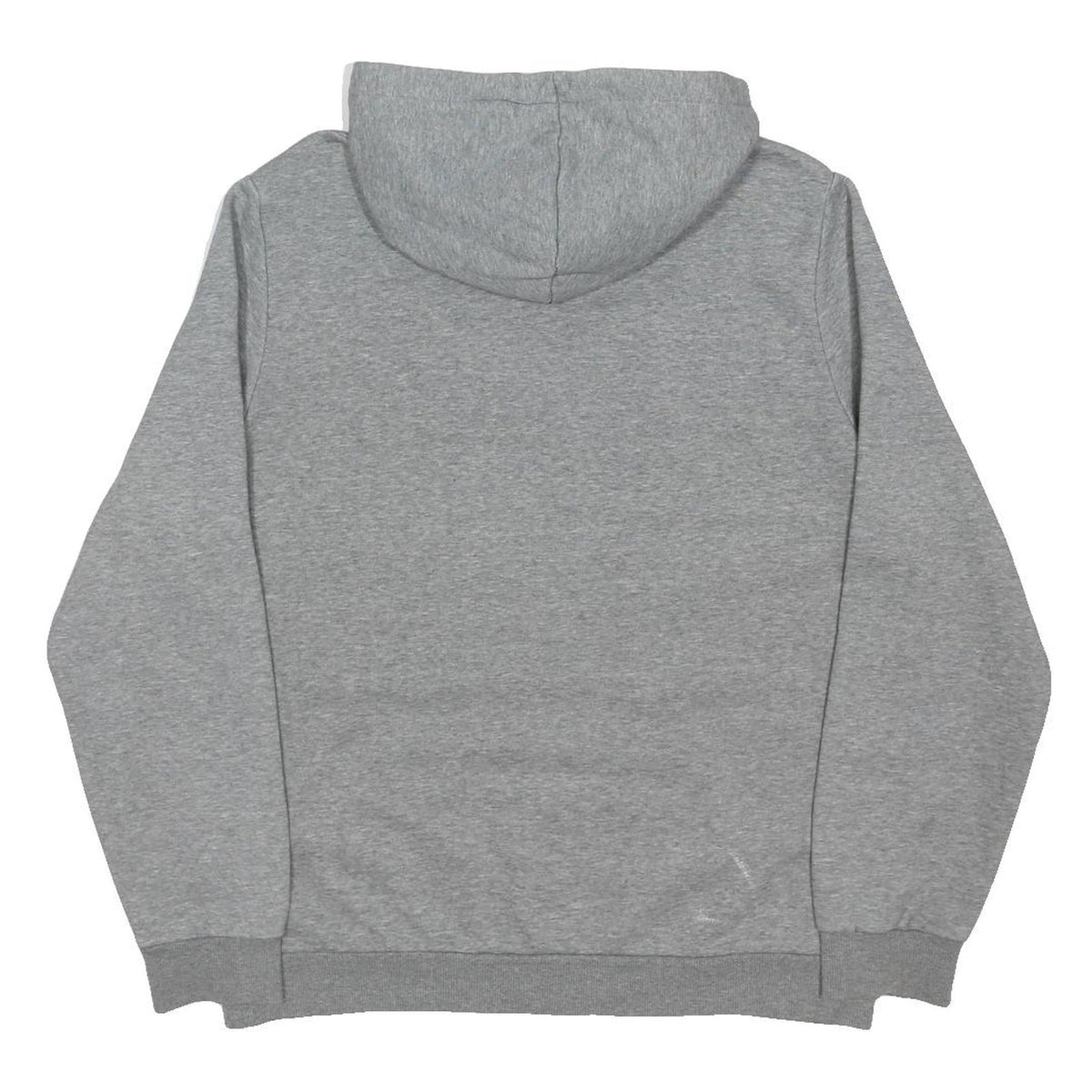 PUMA Mens Grey Hoodie L Cotton Blend Pullover Logo Sweatshirt Casual