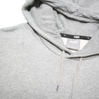 PUMA Mens Grey Hoodie L Cotton Blend Pullover Logo Sweatshirt Casual