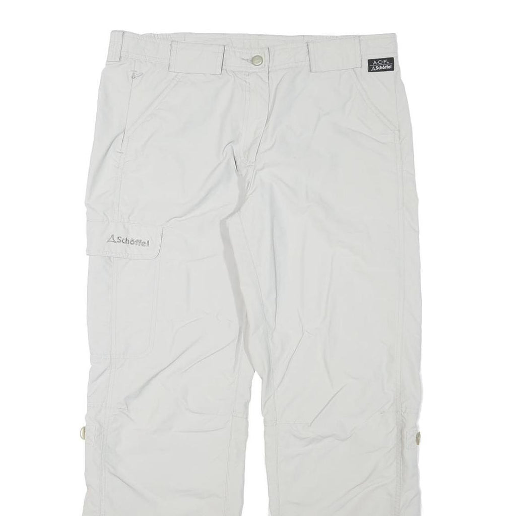 SCHOFFEL Womens Polyester Blend White Regular Straight Trousers W34 L29 Outdoor