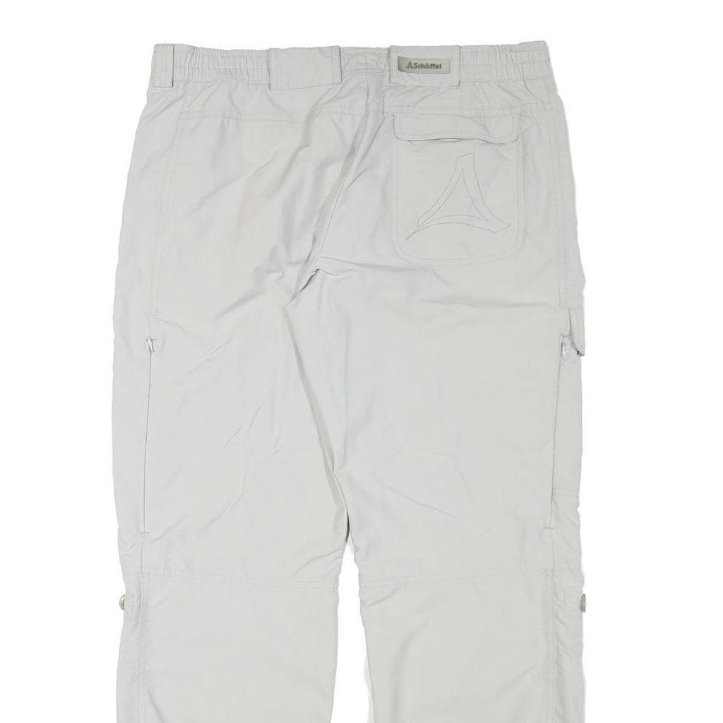 SCHOFFEL Womens Polyester Blend White Regular Straight Trousers W34 L29 Outdoor