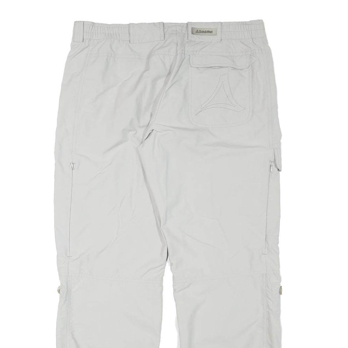 SCHOFFEL Womens Polyester Blend White Regular Straight Trousers W34 L29 Outdoor