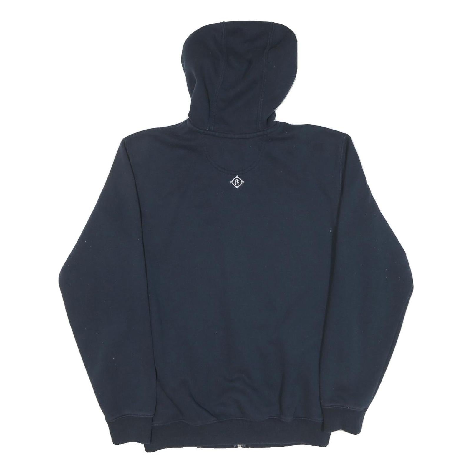 CARHARTT Mens Navy Blue Full Zip Hoodie M Cotton Blend Workwear Casual