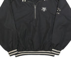 CUTTER & BUCK Mens Black Golf Jacket L Polyester Zip Collar Striped Ribbed Cuffs