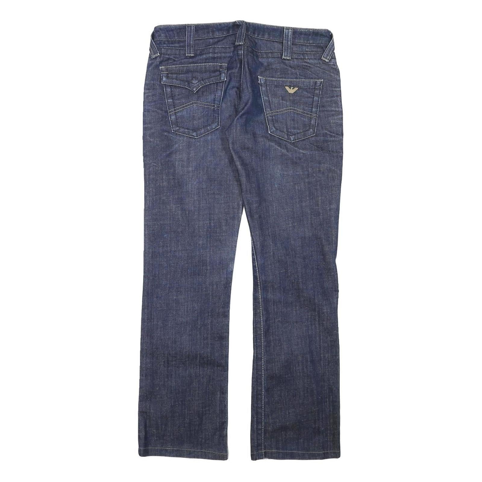 ARMANI JEANS Womens Blue Regular Straight Denim Medium W31 L30 Jeans Stylish