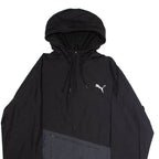PUMA Mens Pullover Jacket Black Hooded Colourblock XL