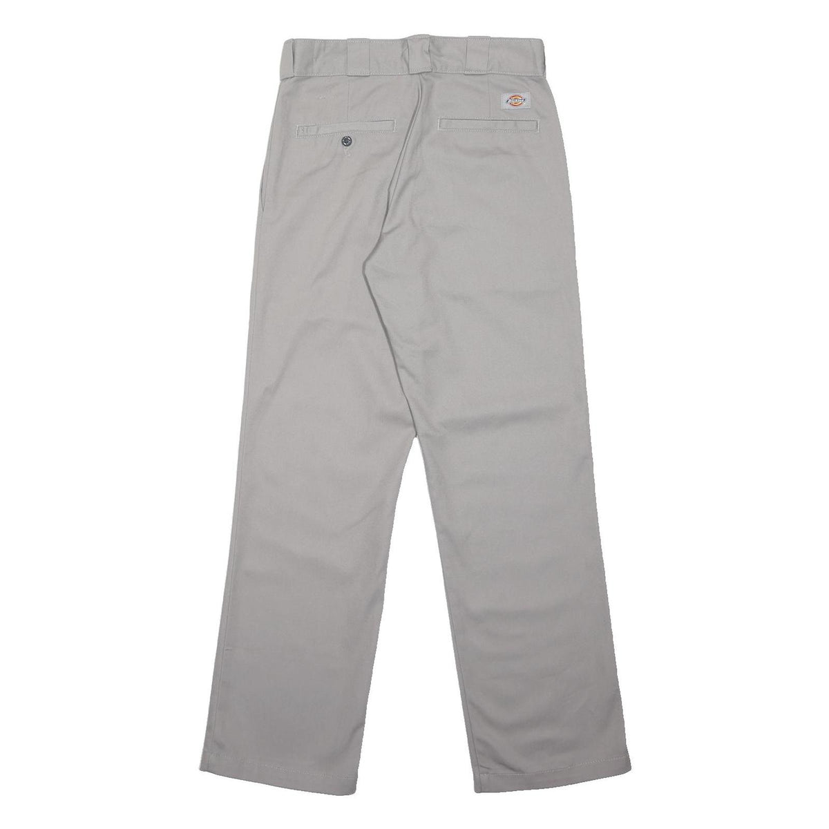 DICKIES Mens Polyester Blend Grey Regular Straight Trousers W28 L30 Workwear Zip