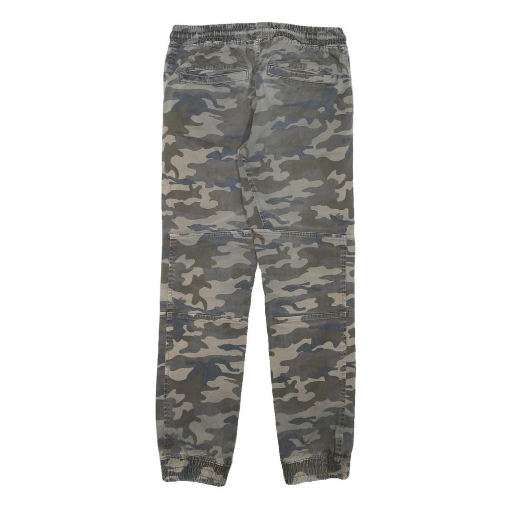 DOWNLOAD Mens Cotton Blend Camouflage Regular Tapered Trousers W28 L28