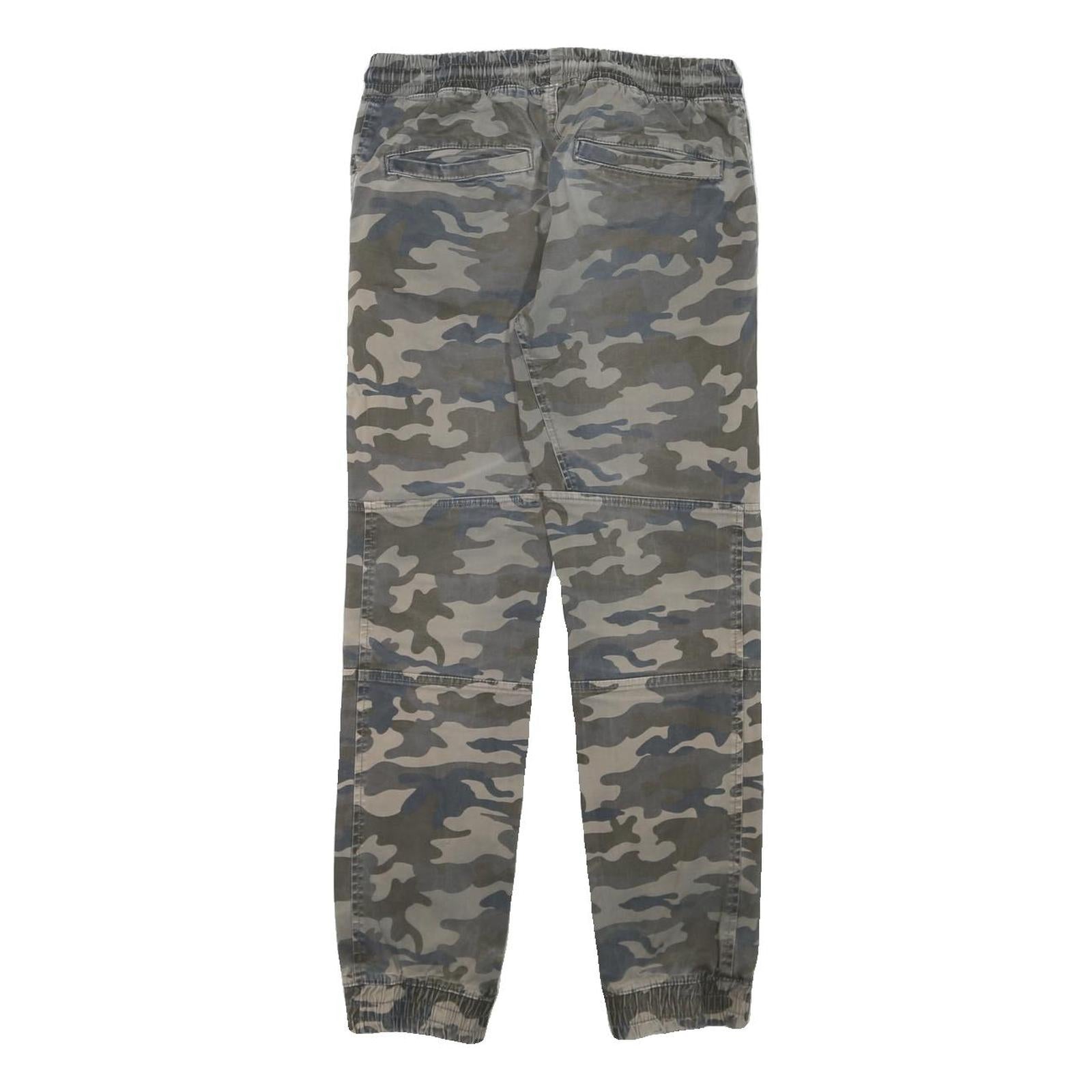 DOWNLOAD Mens Cotton Blend Camouflage Regular Tapered Trousers W28 L28