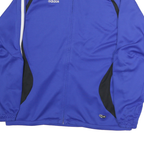 ADIDAS Mens Blue & Black Sports Track Jacket S Polyester Zip Plain