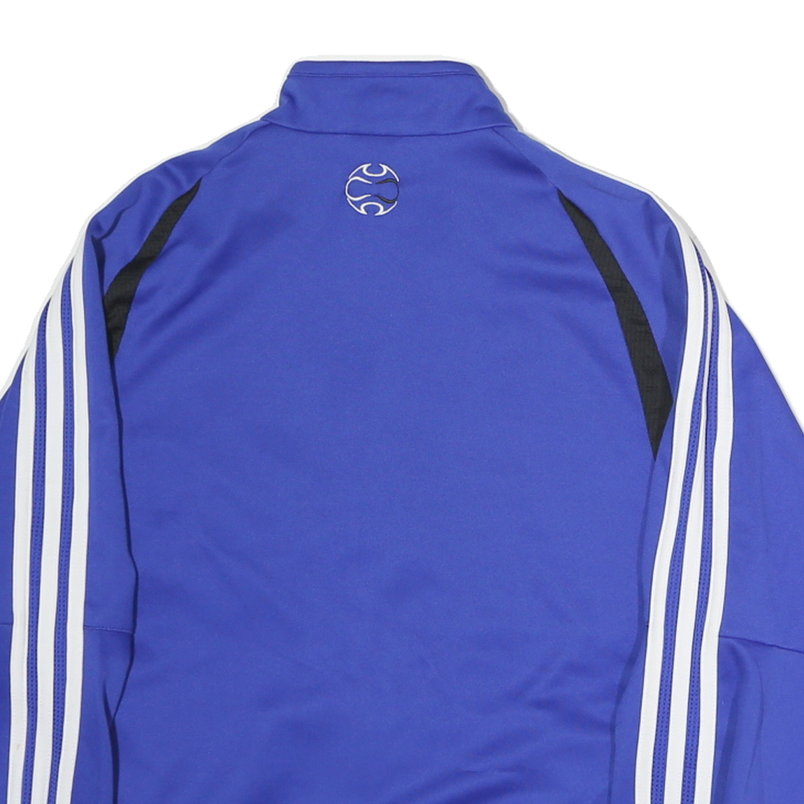 ADIDAS Mens Blue & Black Sports Track Jacket S Polyester Zip Plain
