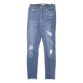 LEVI'S Womens Slim Blue Denim Raw Hem W28 L27 Distressed Slim Fit Jeans