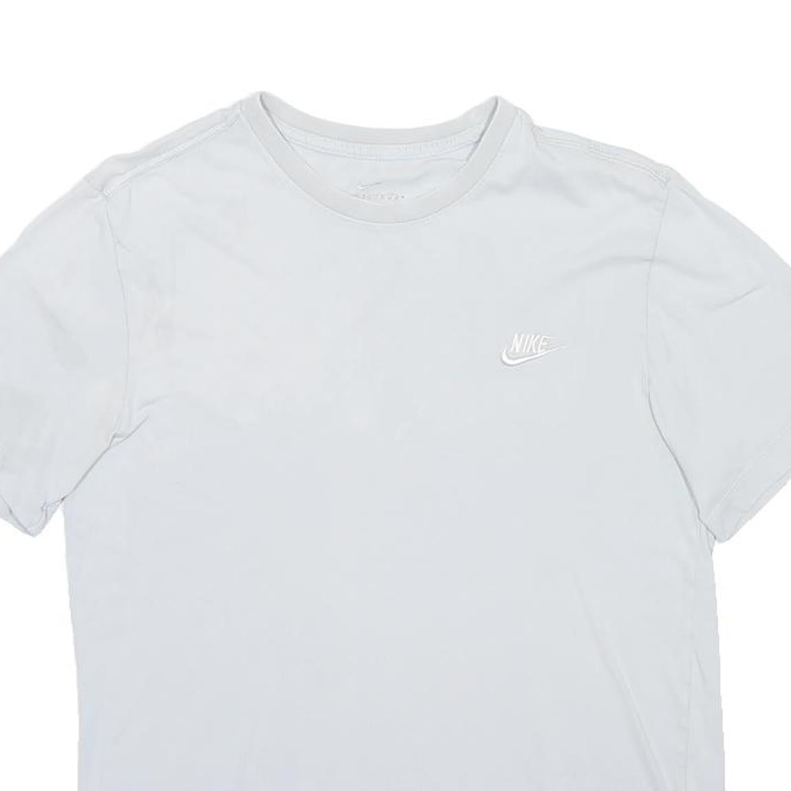 NIKE Mens White Classic Cotton Blend T-Shirt M Short Sleeve Crew Neck Casual