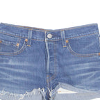 LEVI'S Cut Off 501 Womens Denim Shorts Blue S W27
