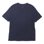 ADIDAS Mens Navy Blue Logo Graphic T-Shirt M Short Sleeve Crew Neck Cotton Blend
