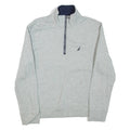 NAUTICA Mens Sweatshirt Grey 1/4 Zip M